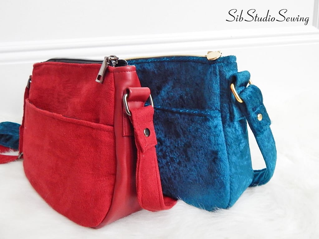 suede and velvet crossbody bags